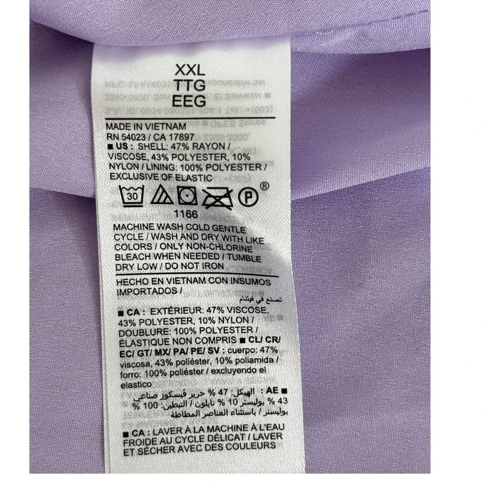 Old Navy Dress Babydoll Dress XXL Purple Puff Short Sleeves Cottagecore Coquette